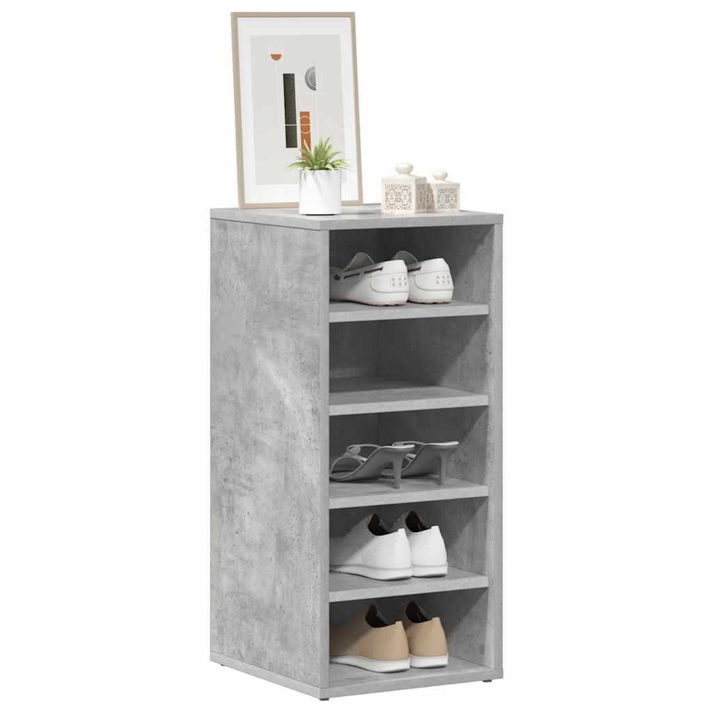 vidaXL Παπουτσοθήκη Γκρι Σκυροδέματος 31,5x35x70 εκ. από Επεξ. Ξύλο