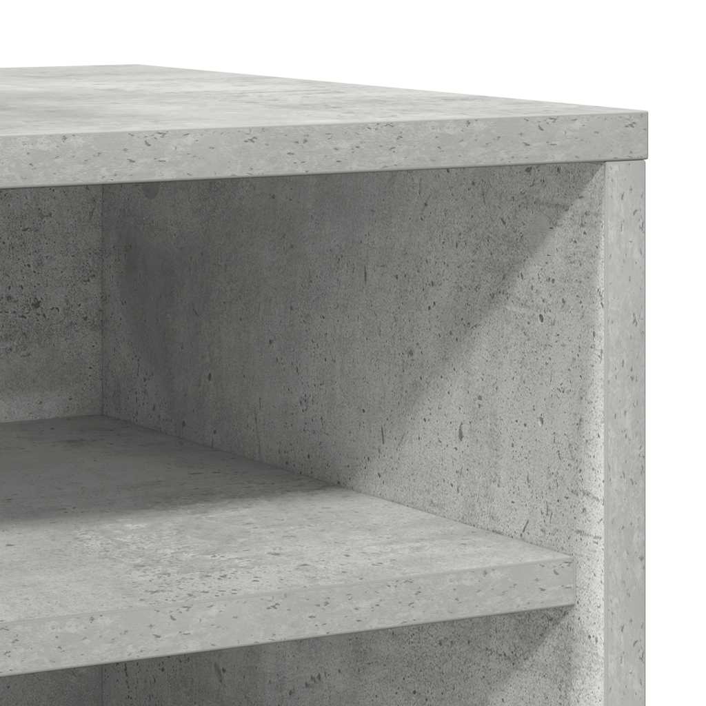 vidaXL Παπουτσοθήκες 2 τεμ. Γκρι Σκυροδέματος 31,5x35x70εκ Επεξ. Ξύλο