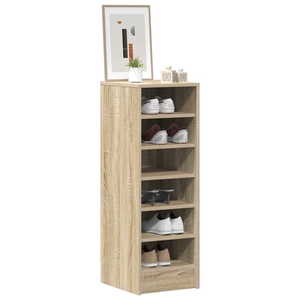 vidaXL Παπουτσοθήκη Sonoma Δρυς 31,5 x 35 x 90 εκ. από Επεξ. Ξύλο
