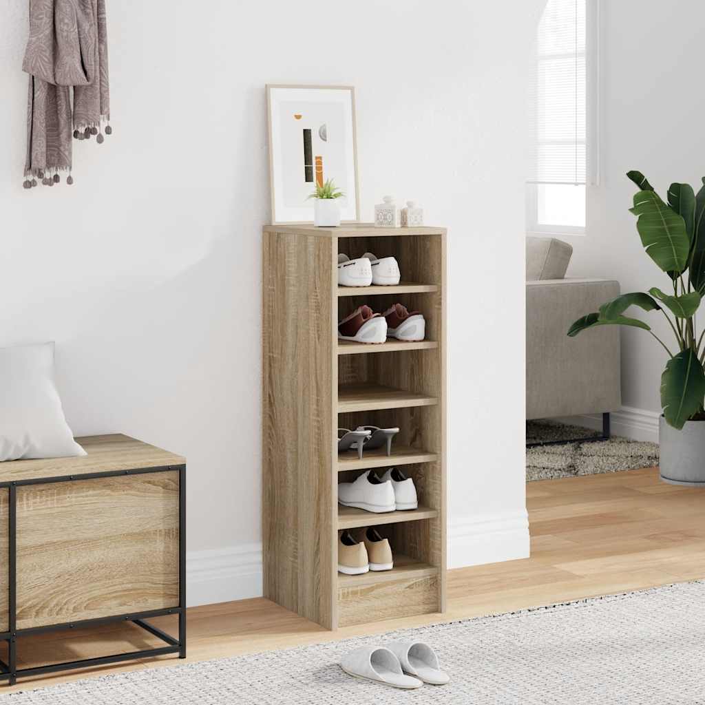 vidaXL Παπουτσοθήκη Sonoma Δρυς 31,5 x 35 x 90 εκ. από Επεξ. Ξύλο