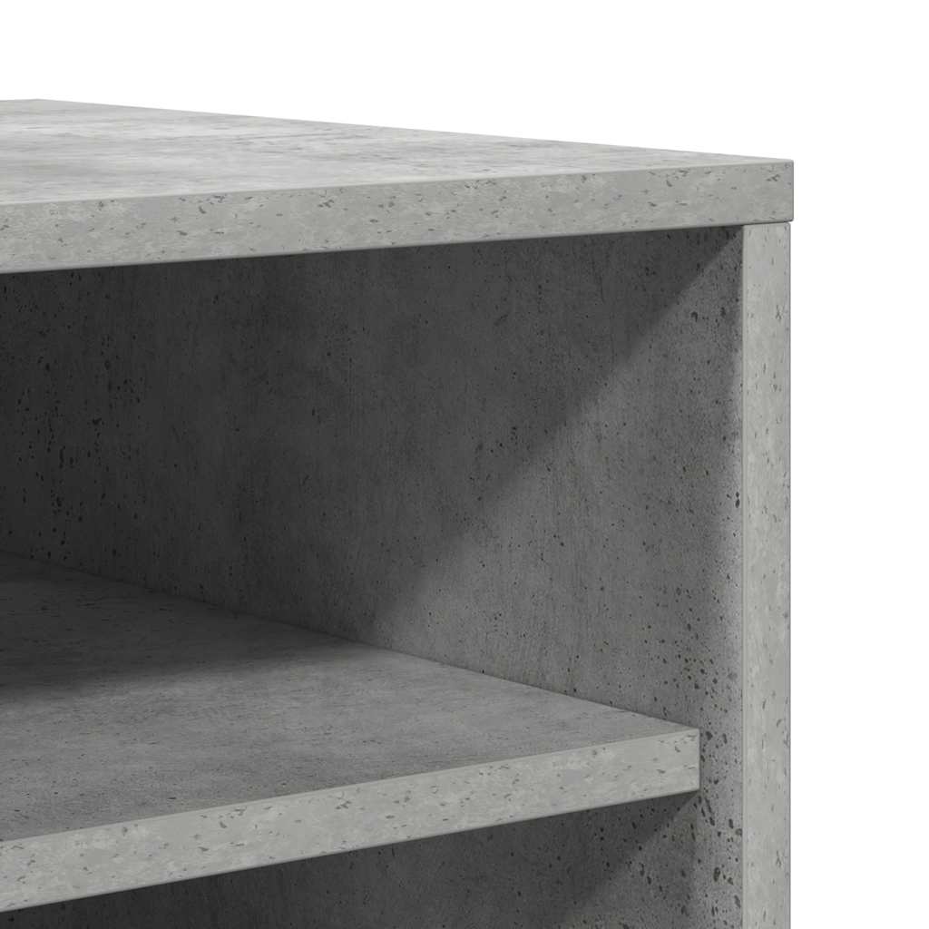 vidaXL Παπουτσοθήκη Γκρι Σκυροδέματος 31,5x35x90 εκ. από Επεξ. Ξύλο