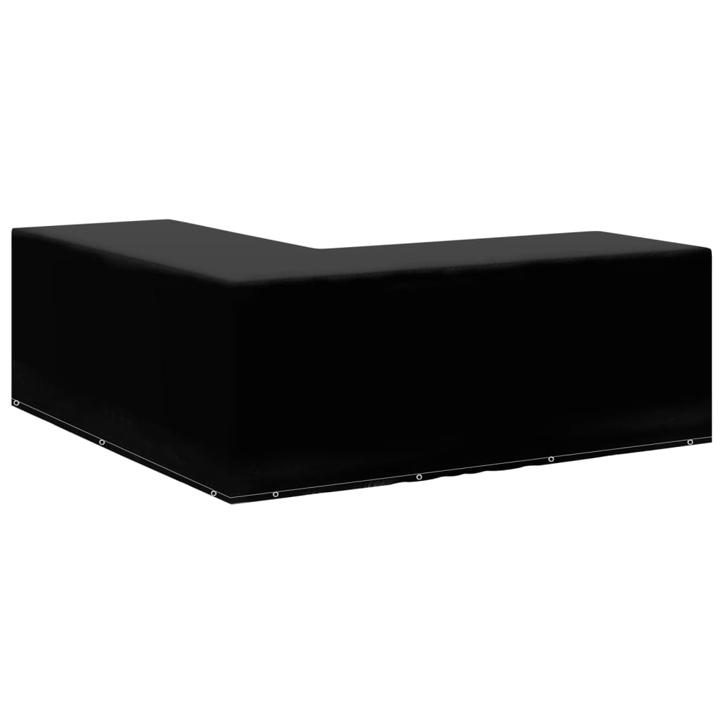 vidaXL Καλύμματα Επίπλων Κήπου 2τεμ Σχήμα Γ με 12 Κρίκους 250x250x90εκ