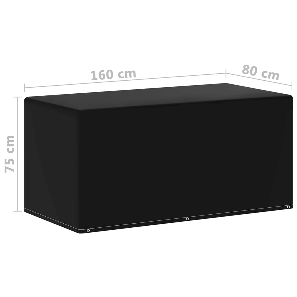 vidaXL Καλύμματα Επίπλων Κήπου 2 τεμ. με 6 Οπές 160x80x75 εκ.