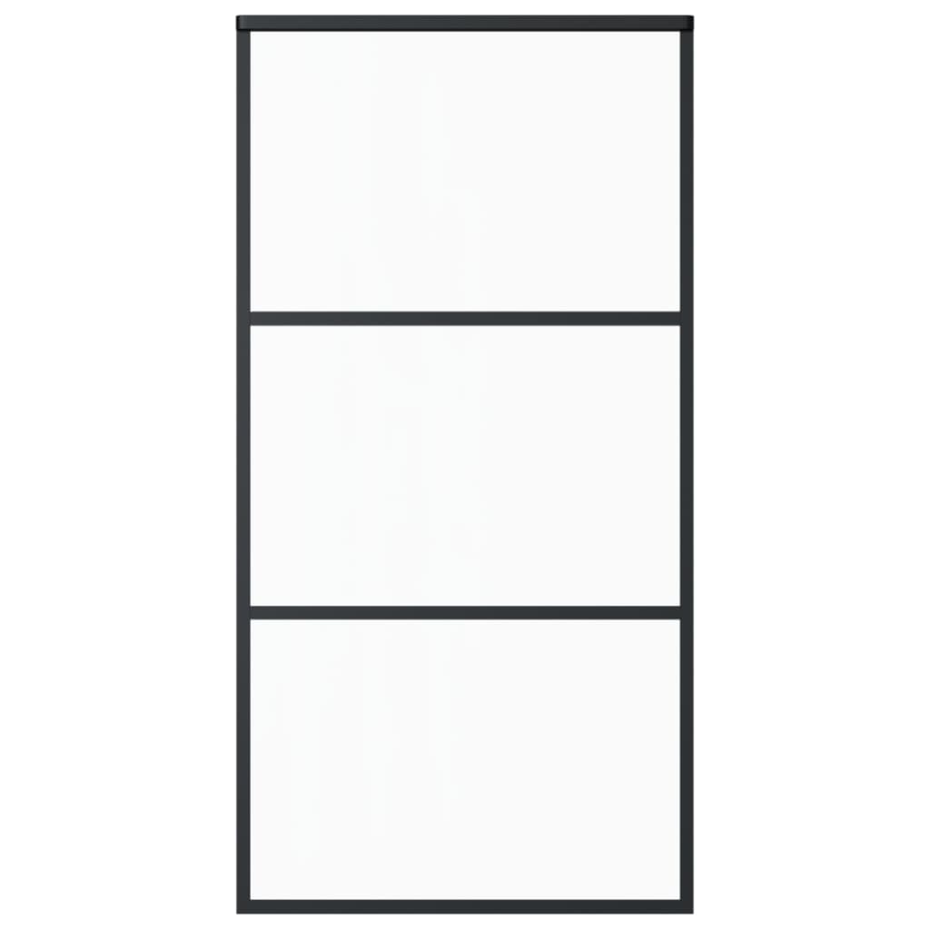 vidaXL Συρόμενη Πόρτα με Σετ Υλικού ESG Γυαλί & Αλουμίνιο 102 x 205 εκ.