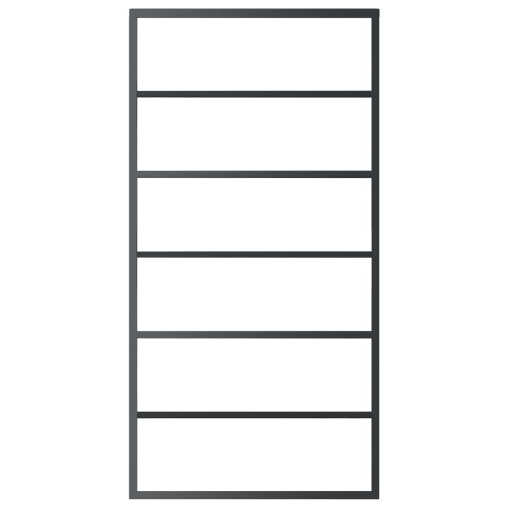 vidaXL Συρόμενη Πόρτα με Σετ Υλικού ESG Γυαλί & Αλουμίνιο 102 x 205 εκ.