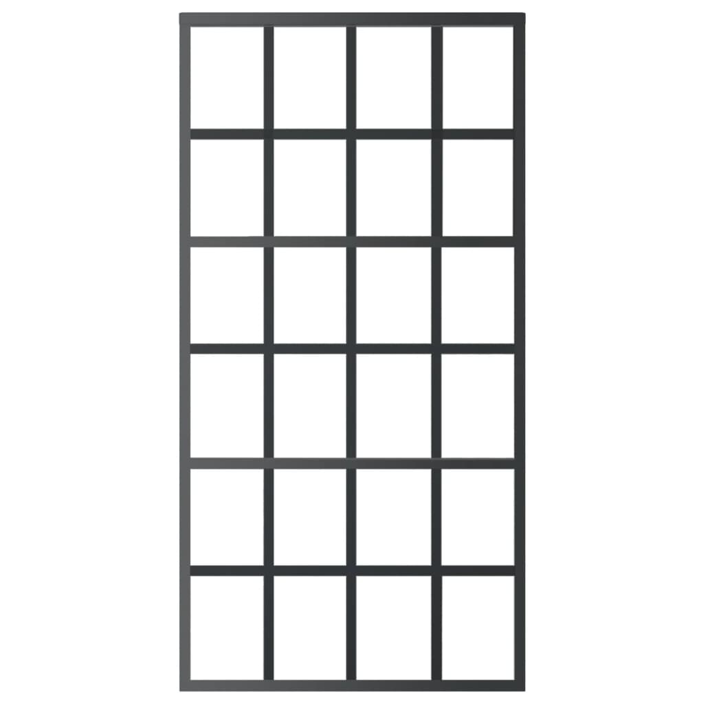 vidaXL Συρόμενη Πόρτα με Σετ Υλικού ESG Γυαλί & Αλουμίνιο 102 x 205 εκ.