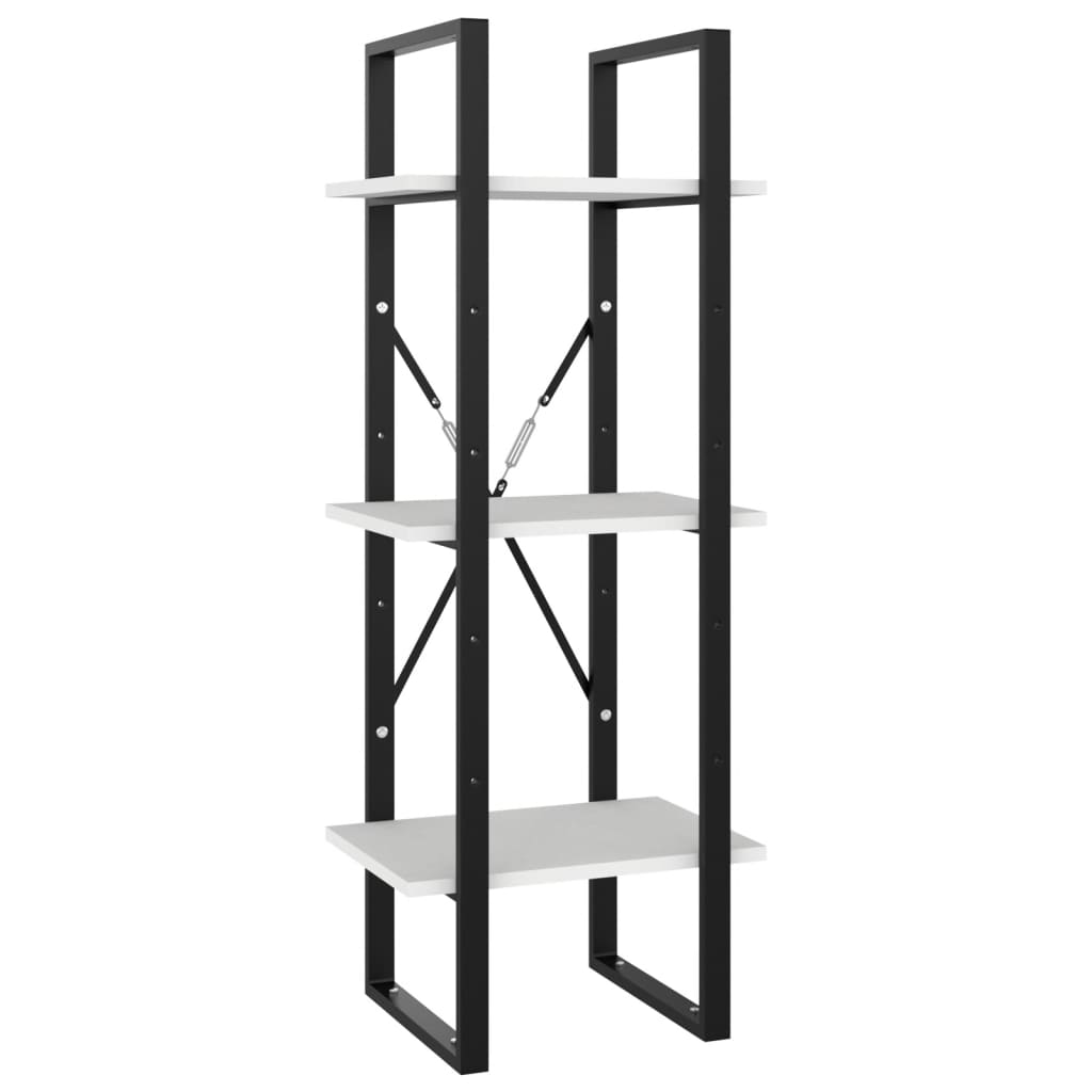 vidaXL Βιβλιοθήκη με 5 Ράφια Λευκή 40 x 30 x 175 εκ. από Επεξ. Ξύλο