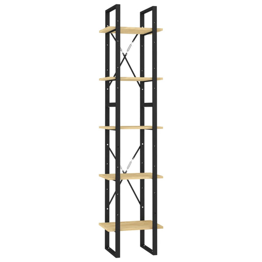 vidaXL Βιβλιοθήκη με 5 Ράφια 40 x 30 x 175 εκ. από Ξύλο Πεύκου
