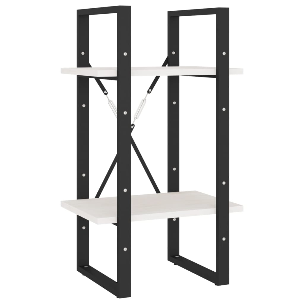 vidaXL Βιβλιοθήκη με 5 Ράφια Λευκή 40 x 30 x 175 εκ. από Ξύλο Πεύκου