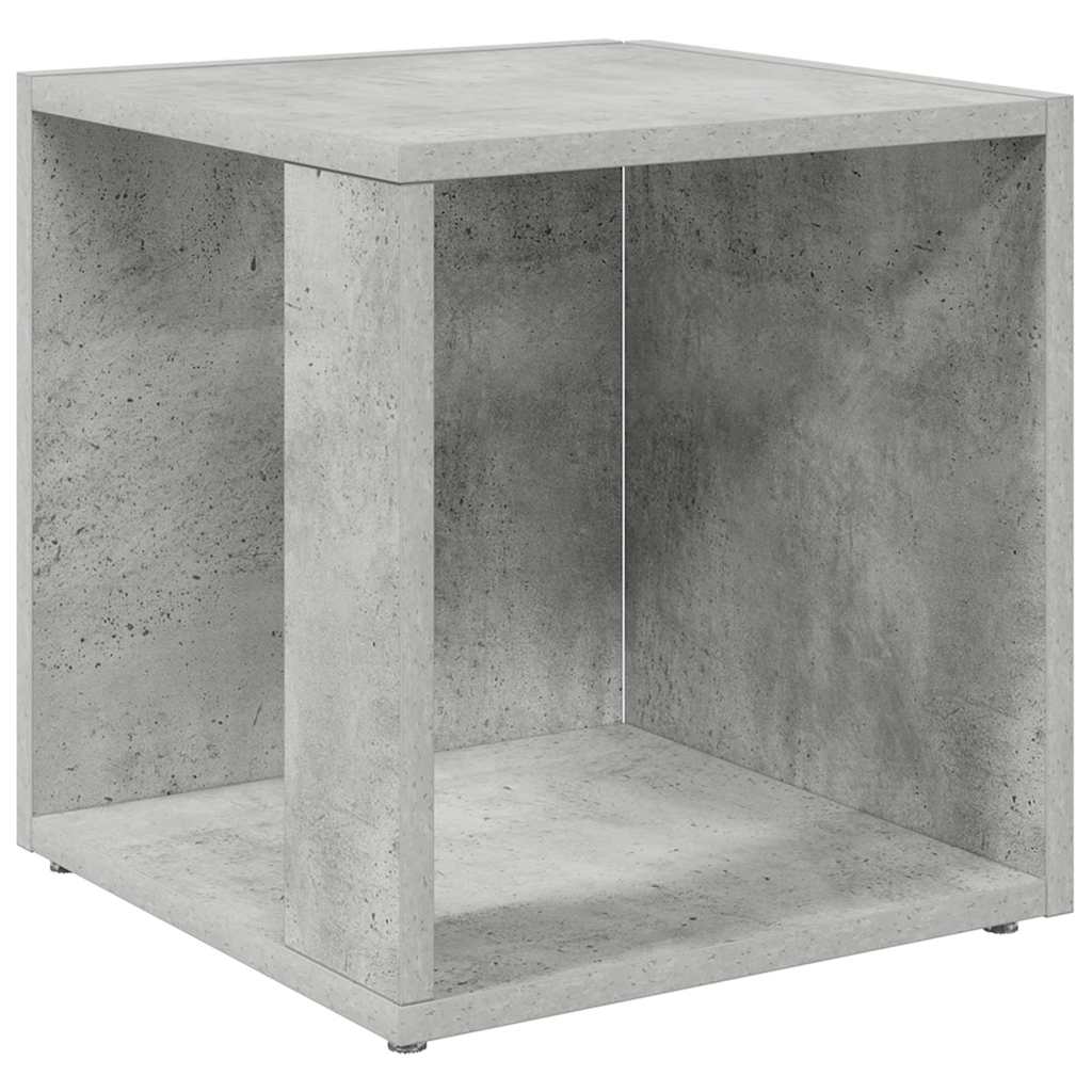 vidaXL Τραπέζι Βοηθητικό Γκρι Σκυροδέματος 33x33x34,5 εκ. Επεξ. Ξύλο