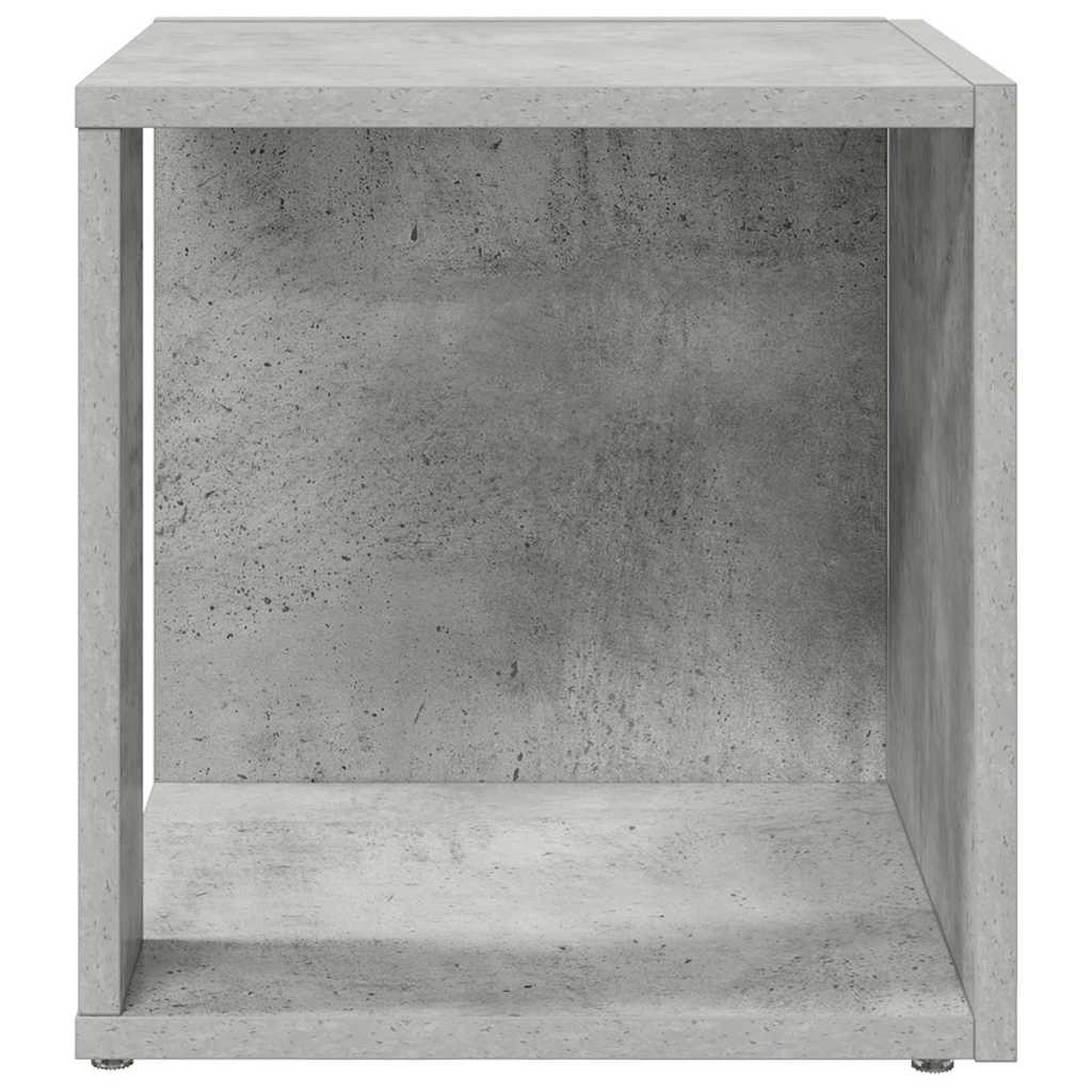vidaXL Τραπέζι Βοηθητικό Γκρι Σκυροδέματος 33x33x34,5 εκ. Επεξ. Ξύλο