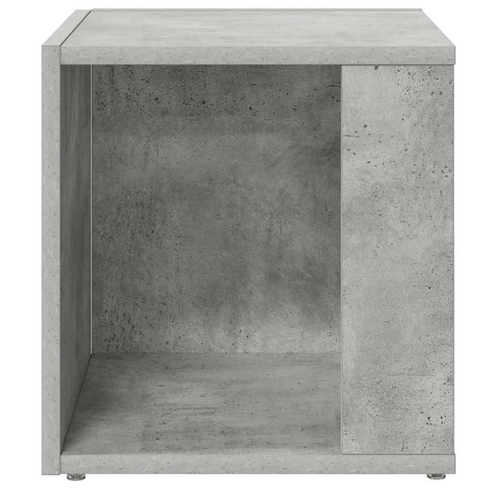 vidaXL Τραπέζι Βοηθητικό Γκρι Σκυροδέματος 33x33x34,5 εκ. Επεξ. Ξύλο