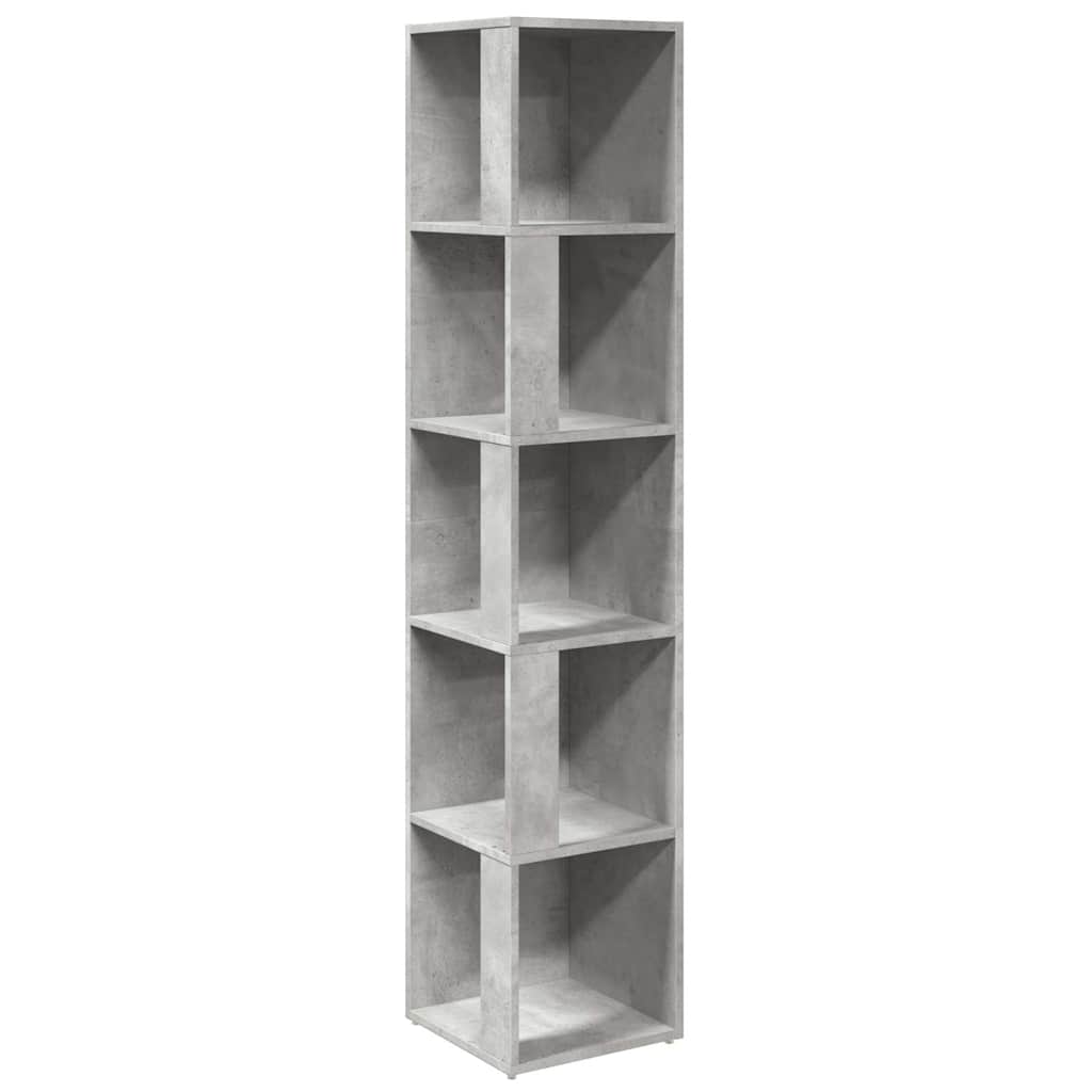 vidaXL Ντουλάπι Γωνία Γκρι Σκυρ. 33 x 33 x 164,5 εκ. από Επεξ. Ξύλο
