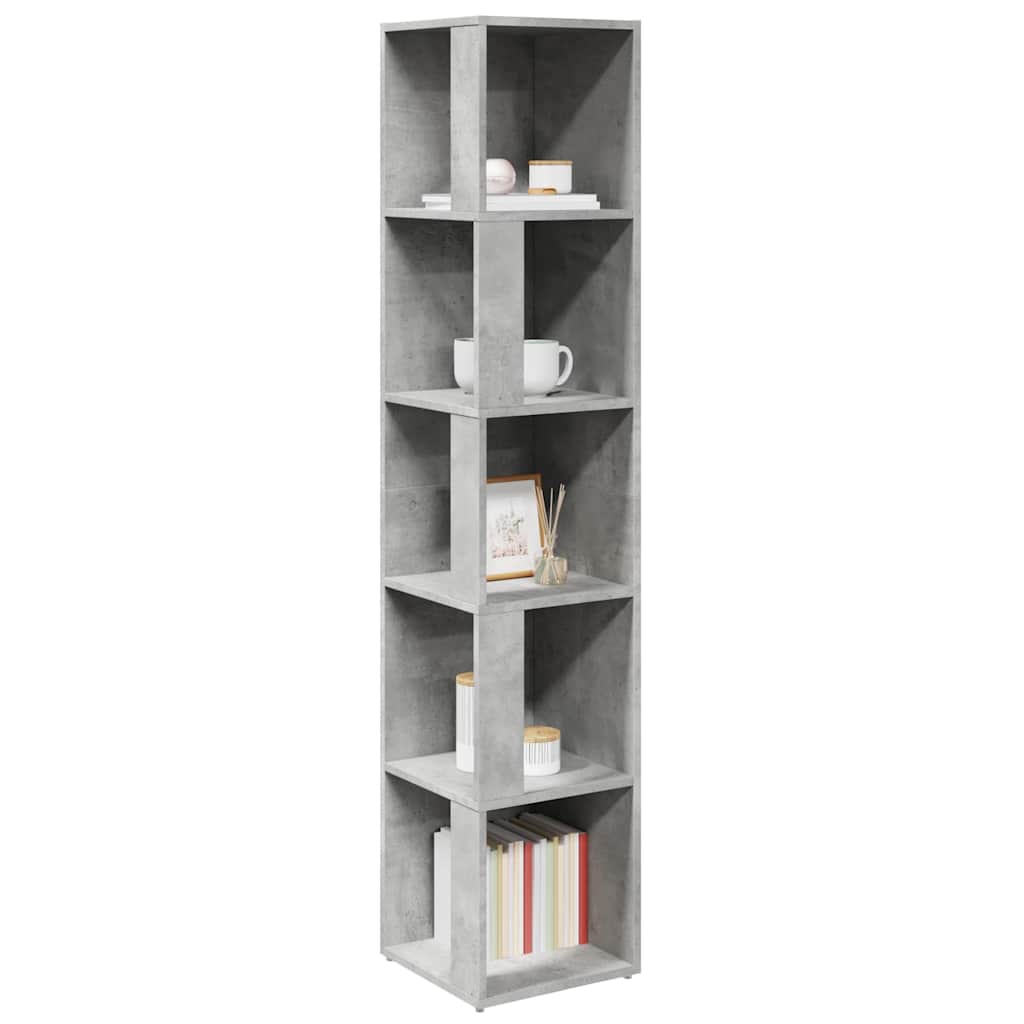 vidaXL Ντουλάπι Γωνία Γκρι Σκυρ. 33 x 33 x 164,5 εκ. από Επεξ. Ξύλο