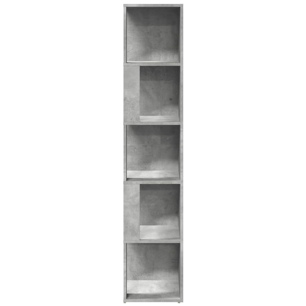 vidaXL Ντουλάπι Γωνία Γκρι Σκυρ. 33 x 33 x 164,5 εκ. από Επεξ. Ξύλο