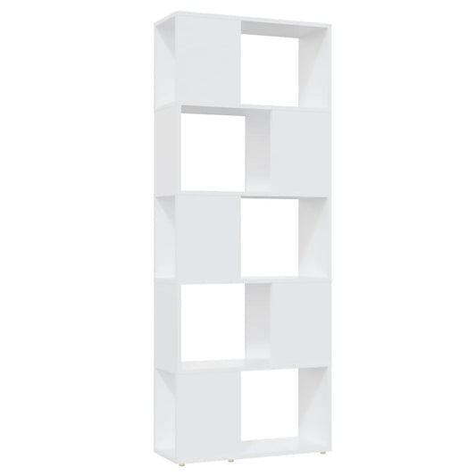vidaXL Βιβλιοθήκη/Διαχωριστικό Χώρου Λευκό 60x24x155 εκ. Μοριοσανίδα