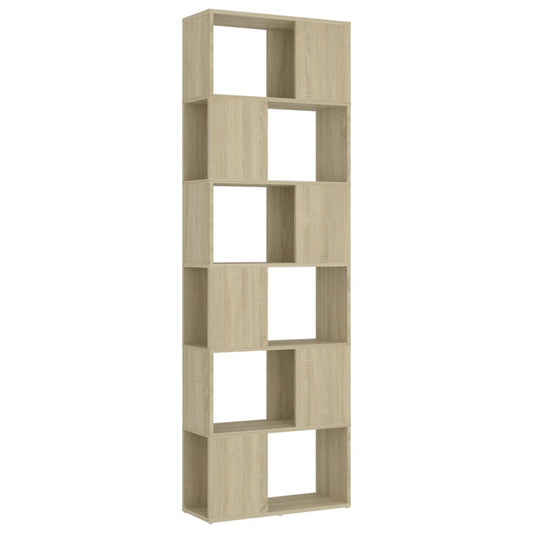 vidaXL Βιβλιοθήκη/Διαχωρισ. Χώρου Sonoma Δρυς 60x24x186εκ. Μοριοσανίδα