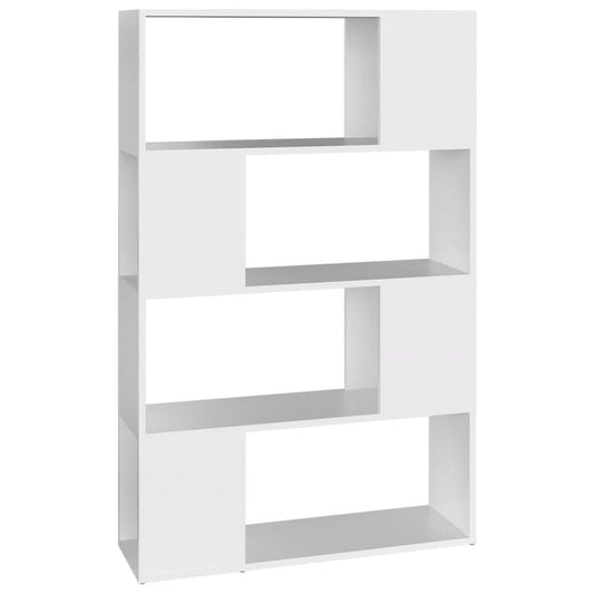 vidaXL Βιβλιοθήκη/Διαχωριστικό Χώρου Λευκό 80x24x124,5 εκ. Μοριοσανίδα