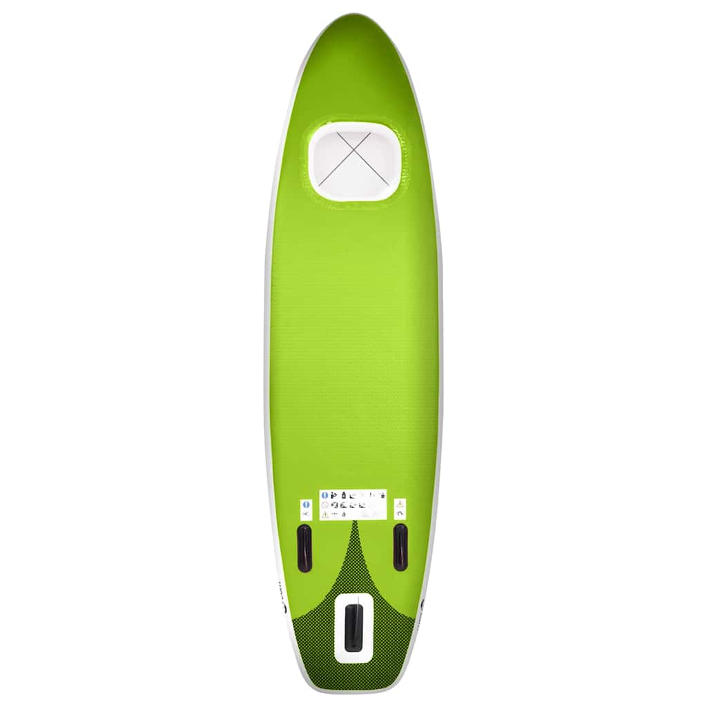 vidaXL Σανίδα SUP Φουσκωτή Σετ Πράσινη 300 x 76 x 10 εκ.