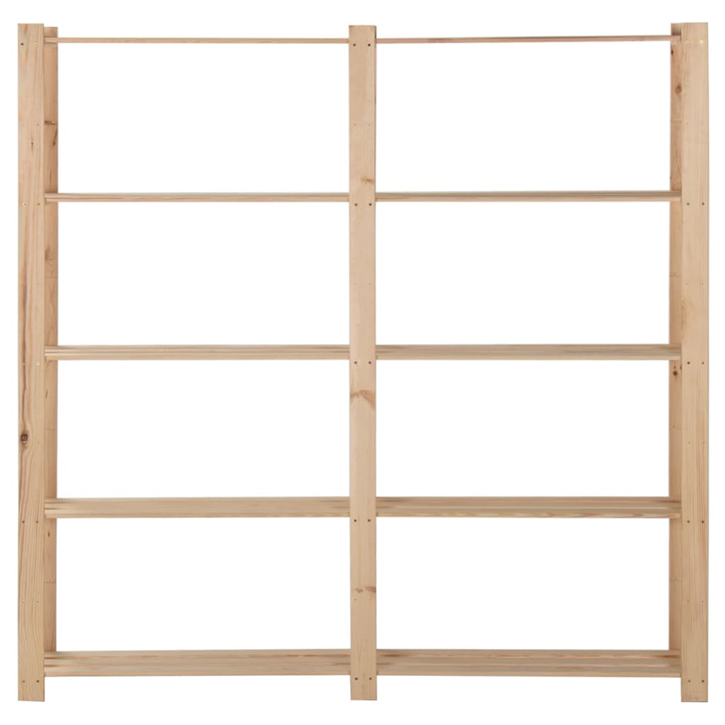 vidaXL Ραφιέρα 5 Επιπέδων 170 x 28,5 x 170 εκ. από Μασίφ Ξύλο Πεύκου