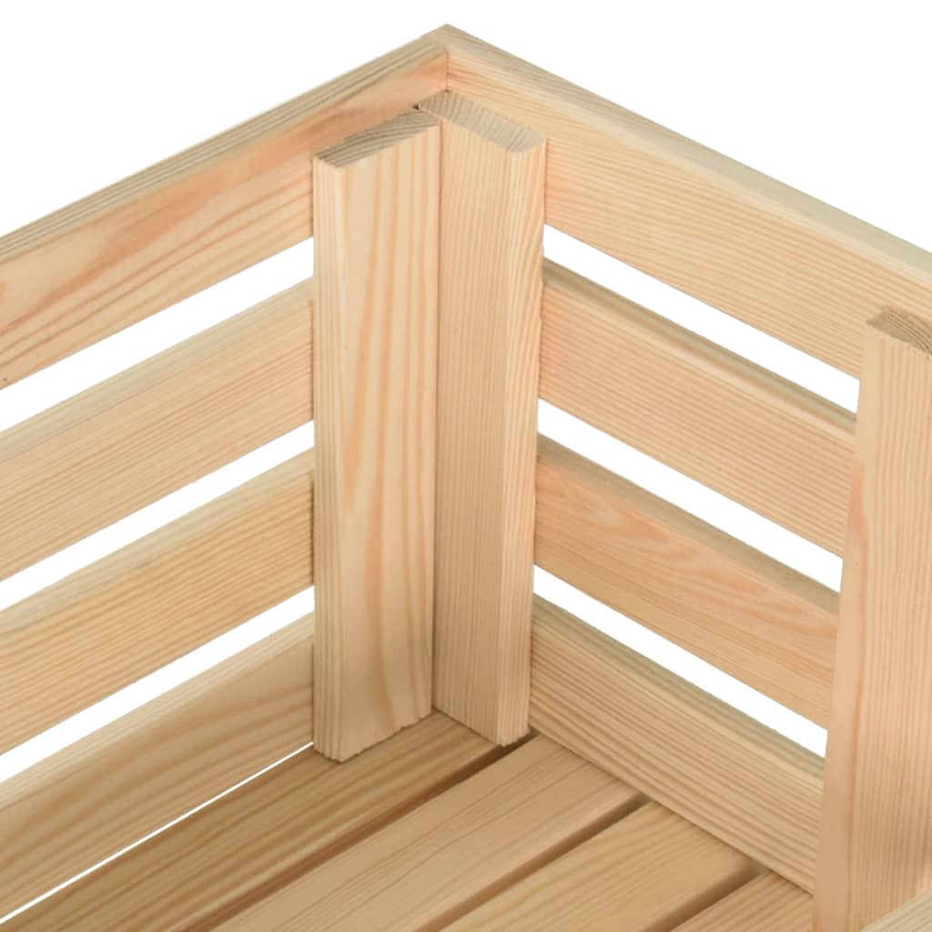 vidaXL Τρόλεϊ Λαχανικών 57 x 30 x 80 εκ. από Μασίφ Ξύλο Πεύκου