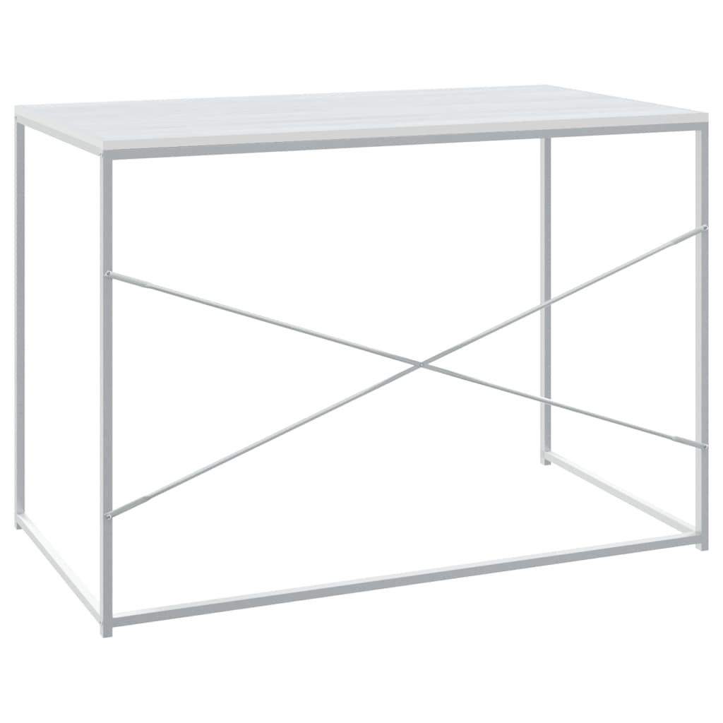 vidaXL Γραφείο Υπολογιστή Λευκό 110 x 60 x 70 εκ. από Επεξ. Ξύλο