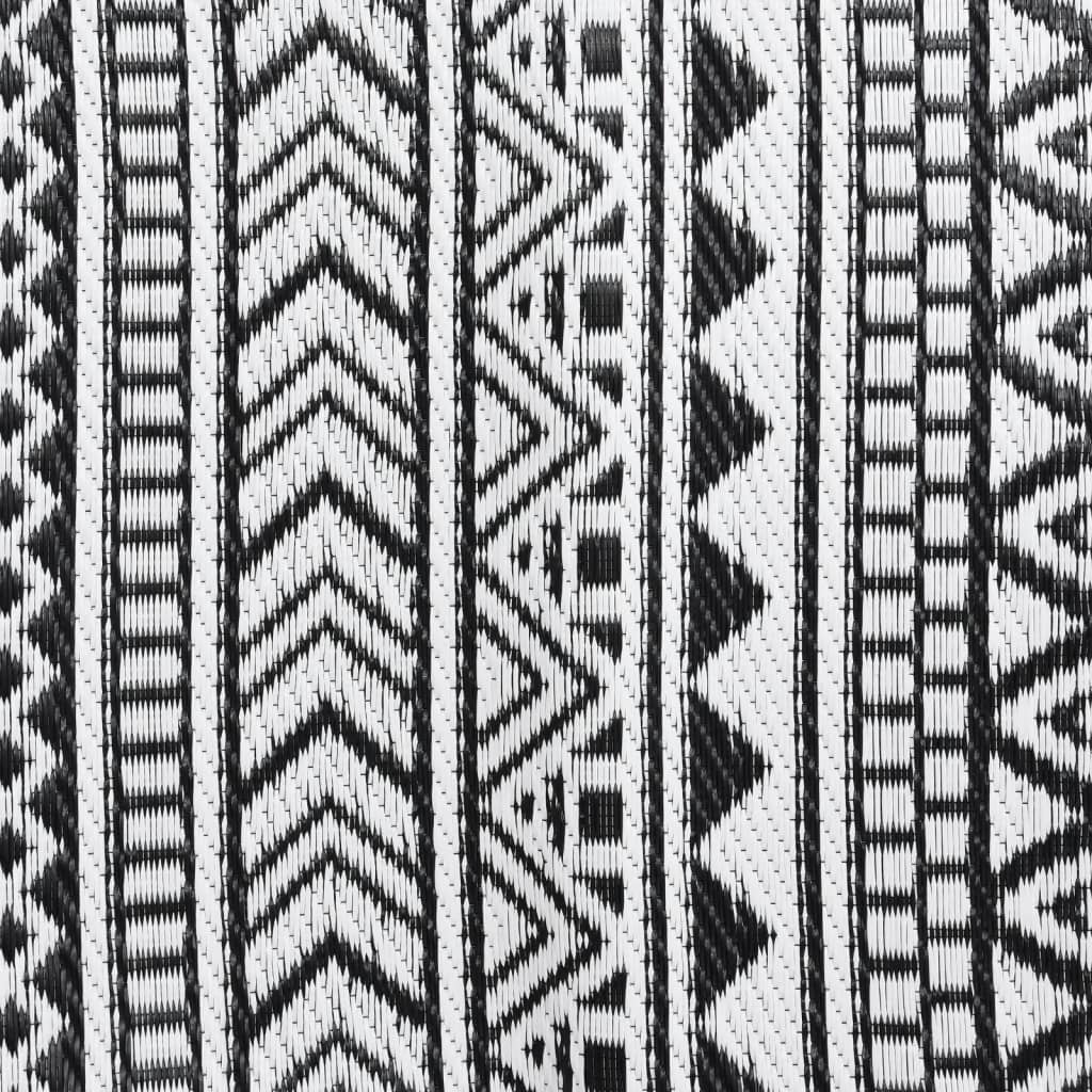 vidaXL Χαλί εξωτερικού χώρου ARAKIL Μαύρο 80x250 cm PP