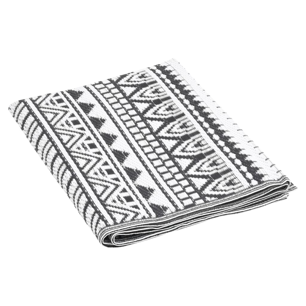 vidaXL Χαλί εξωτερικού χώρου ARAKIL Μαύρο 120x180 cm PP