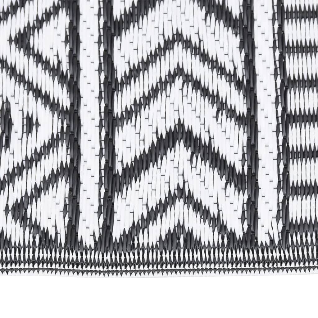 vidaXL Χαλί εξωτερικού χώρου ARAKIL Μαύρο 140x200 cm PP