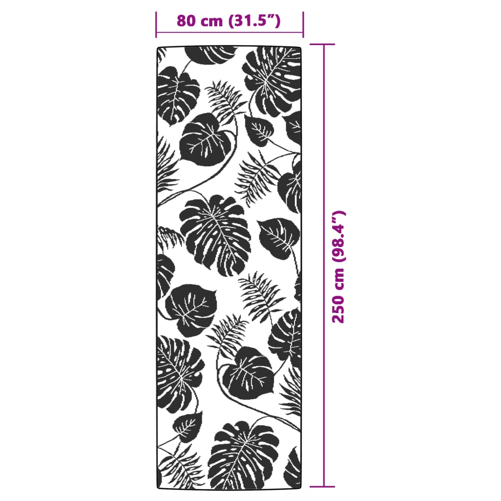 vidaXL Χαλί εξωτερικού χώρου ARAKIL Πράσινο 80x250 cm PP