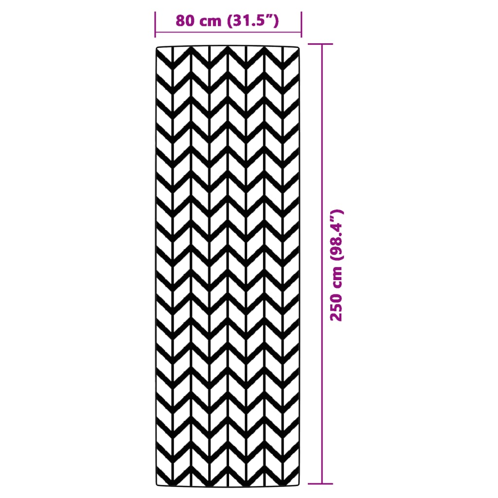 vidaXL Χαλί εξωτερικού χώρου ARAKIL γκρι 80x250 cm PP