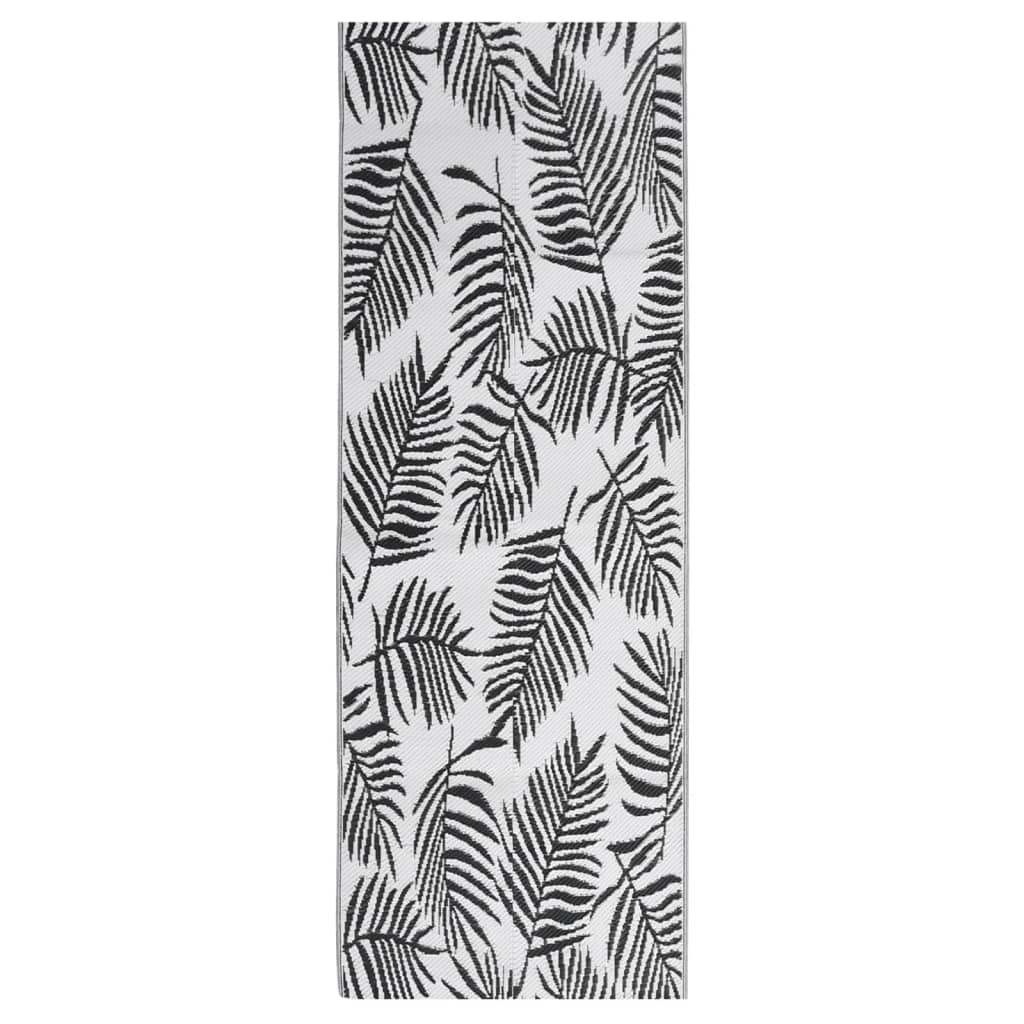 vidaXL Χαλί εξωτερικού χώρου ARAKIL Μαύρο 80x250 cm PP