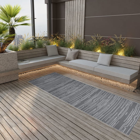 vidaXL Χαλί εξωτερικού χώρου ARAKIL Ανθρακί 80x250 cm PP