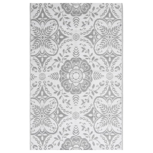vidaXL Χαλί εξωτερικού χώρου ARAKIL Ανοιχτό γκρι 140x200 cm PP