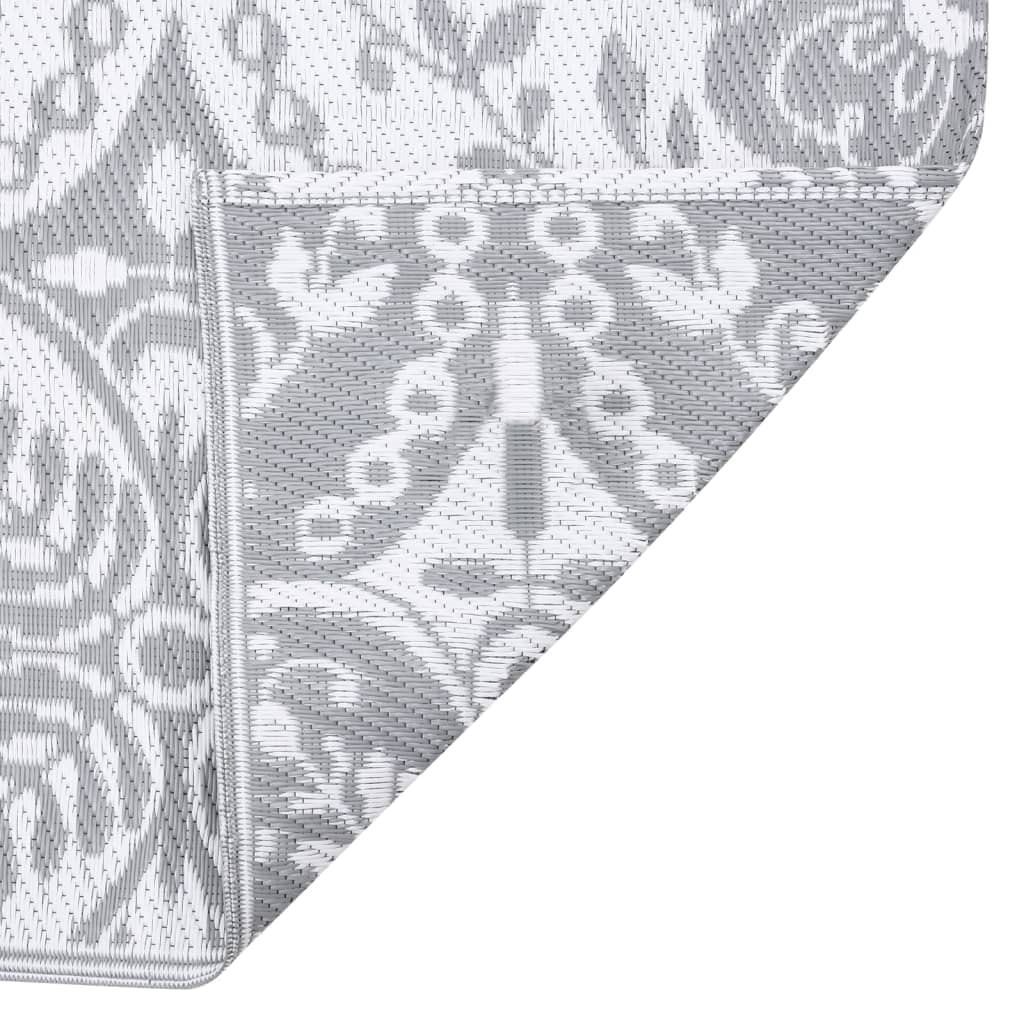 vidaXL Χαλί εξωτερικού χώρου ARAKIL Ανοιχτό γκρι 140x200 cm PP