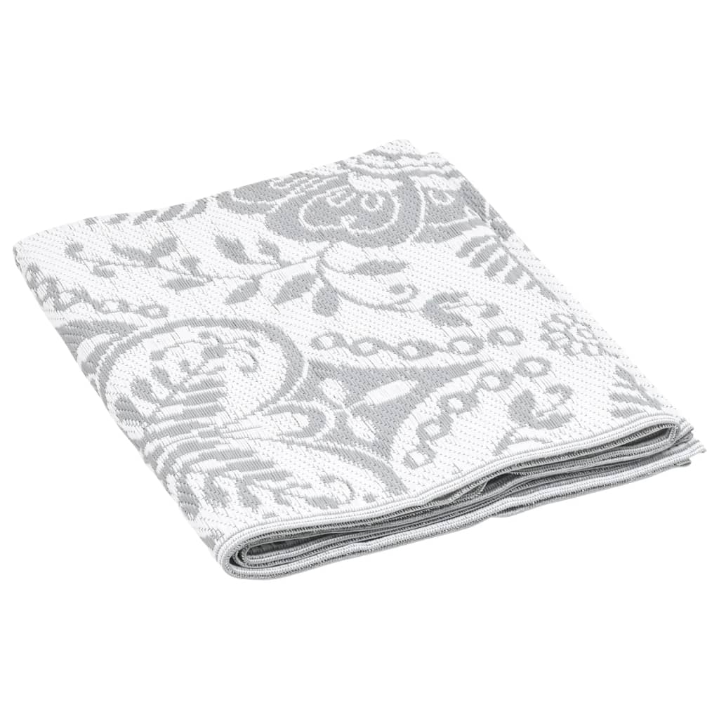 vidaXL Χαλί εξωτερικού χώρου ARAKIL Ανοιχτό γκρι 140x200 cm PP