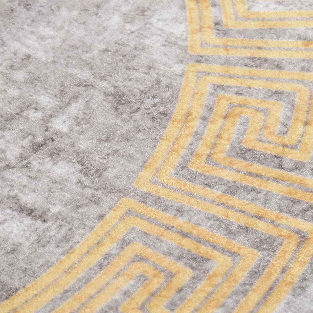 vidaXL Χαλί Πλενόμενο Αντιολισθητικό Γκρι Ø 120 εκ.