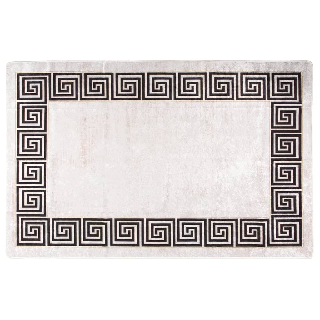 vidaXL Χαλί Πλενόμενο Αντιολισθητικό Ανοιχτό Μπεζ 160 x 230 εκ.