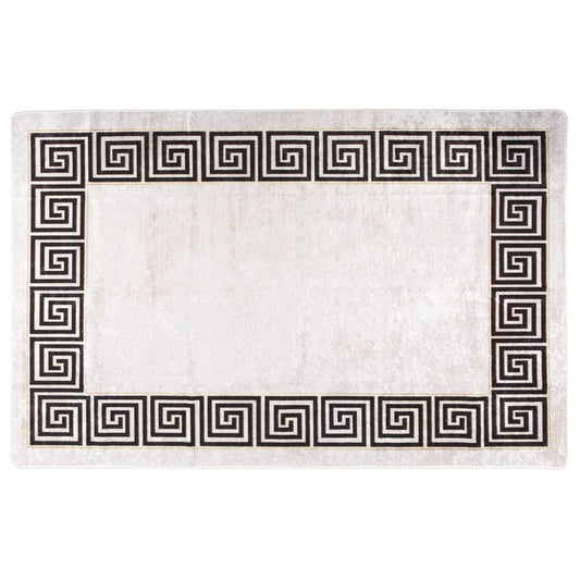 vidaXL Χαλί Πλενόμενο Αντιολισθητικό Ανοιχτό Μπεζ 160 x 230 εκ.