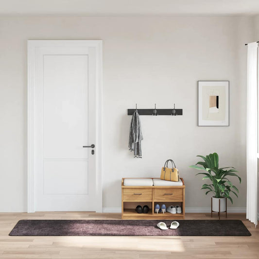 vidaXL Χαλί Πλενόμενο Αντιολισθητικό Ανθρακί 80 x 300 εκ.