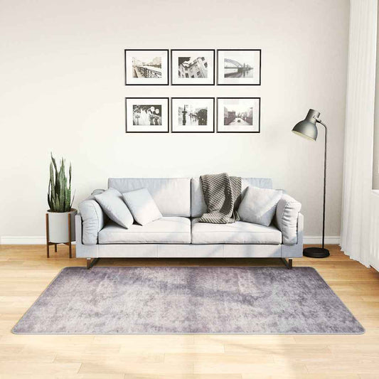 vidaXL Χαλί Πλενόμενο Αντιολισθητικό Γκρι 120 x 180 εκ.