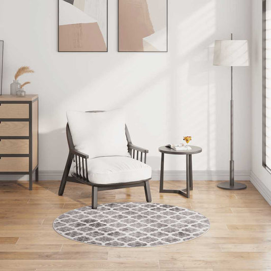 vidaXL Χαλί Πλενόμενο Αντιολισθητικό Πολύχρωμο Ø 120 εκ.