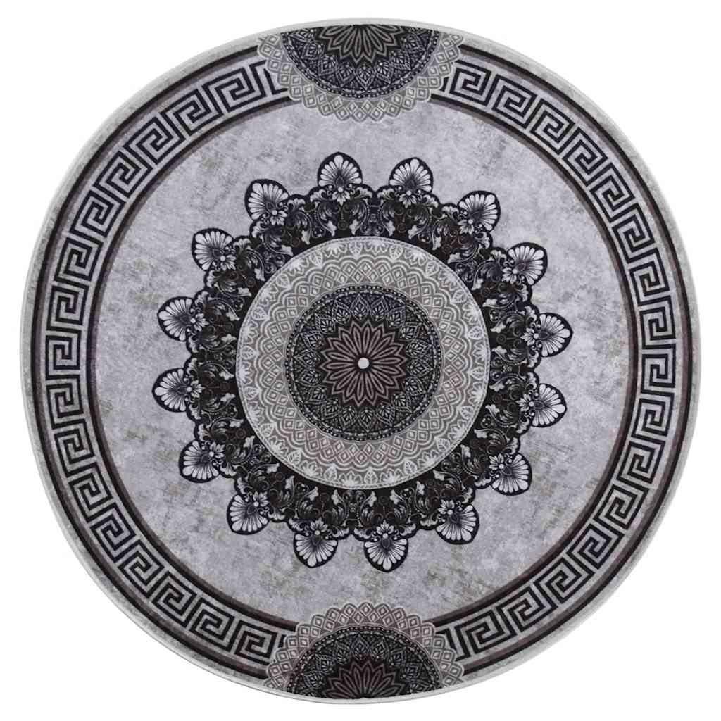 vidaXL Χαλί Πλενόμενο Αντιολισθητικό Πολύχρωμο Ø 120 εκ.