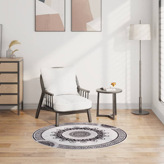 vidaXL Χαλί Πλενόμενο Αντιολισθητικό Πολύχρωμο Ø 120 εκ.