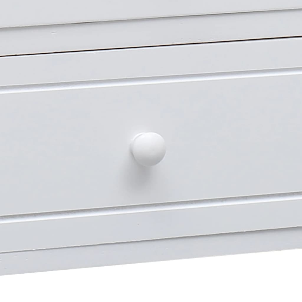 vidaXL Έπιπλο Τηλεόρασης Λευκό 108x30x40 εκ. από Μασίφ Ξύλο Παυλώνιας