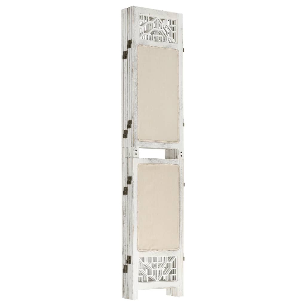 vidaXL Διαχωριστικό Δωματίου με 6 Πάνελ Κρεμ 210 x 165 εκ. Υφασμάτινο
