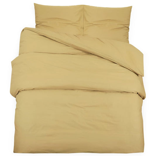 vidaXL Σετ Παπλωματοθήκης Taupe 140x200 εκ. Ελαφρύ Ύφασμα Μικροϊνών