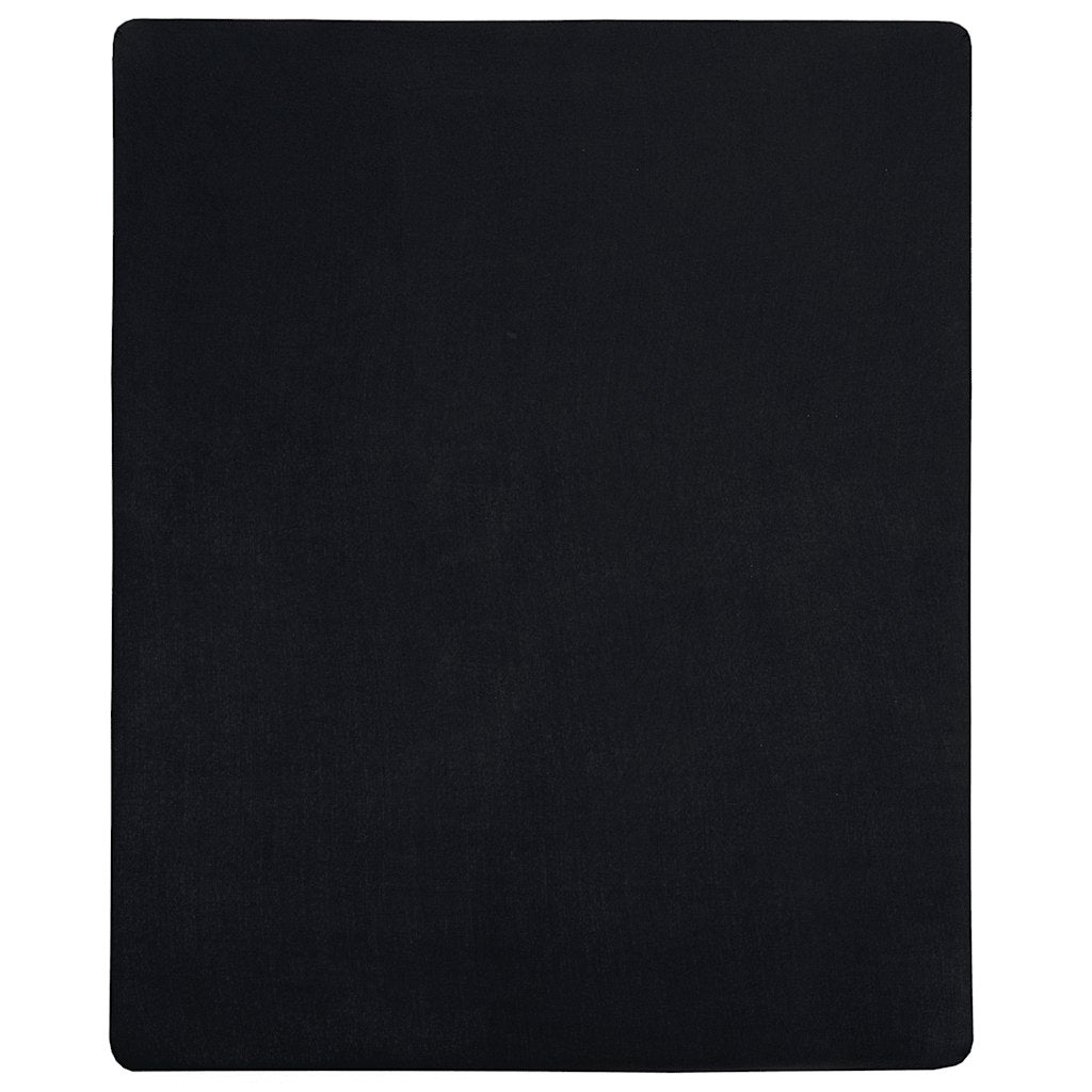 vidaXL Σεντόνια με Λάστιχο 2 τεμ. Μαύρα 180x200 εκ. Βαμβακερό Ζέρσεϊ