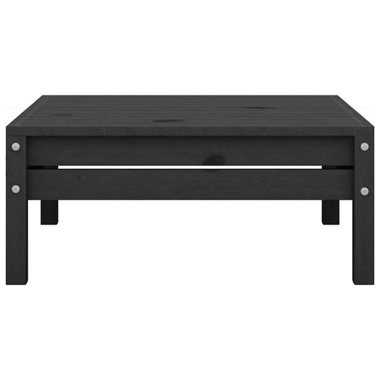 vidaXL Υποπόδιο Κήπου Μαύρο από Μασίφ Ξύλο Πεύκου