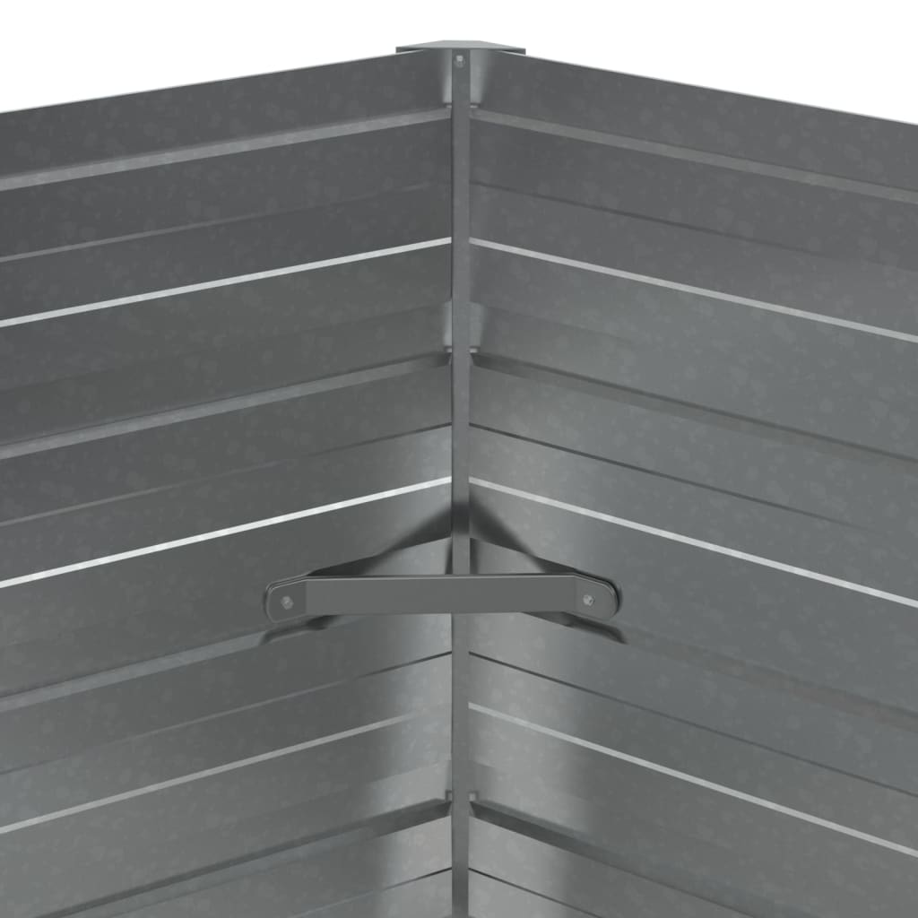 vidaXL Ζαρντινιέρα Υπερυψωμένη Ασημί 129 x 45 εκ. Γαλβανισμ. Χάλυβας